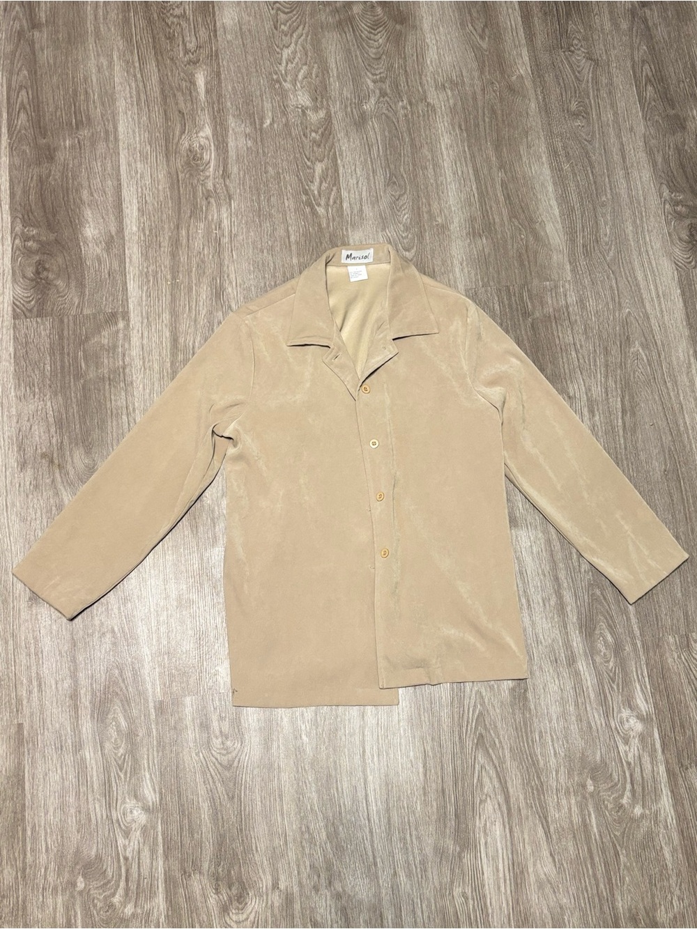 Vintage/Y2K Marisol Taupe Faux Suede Blazer | Size L